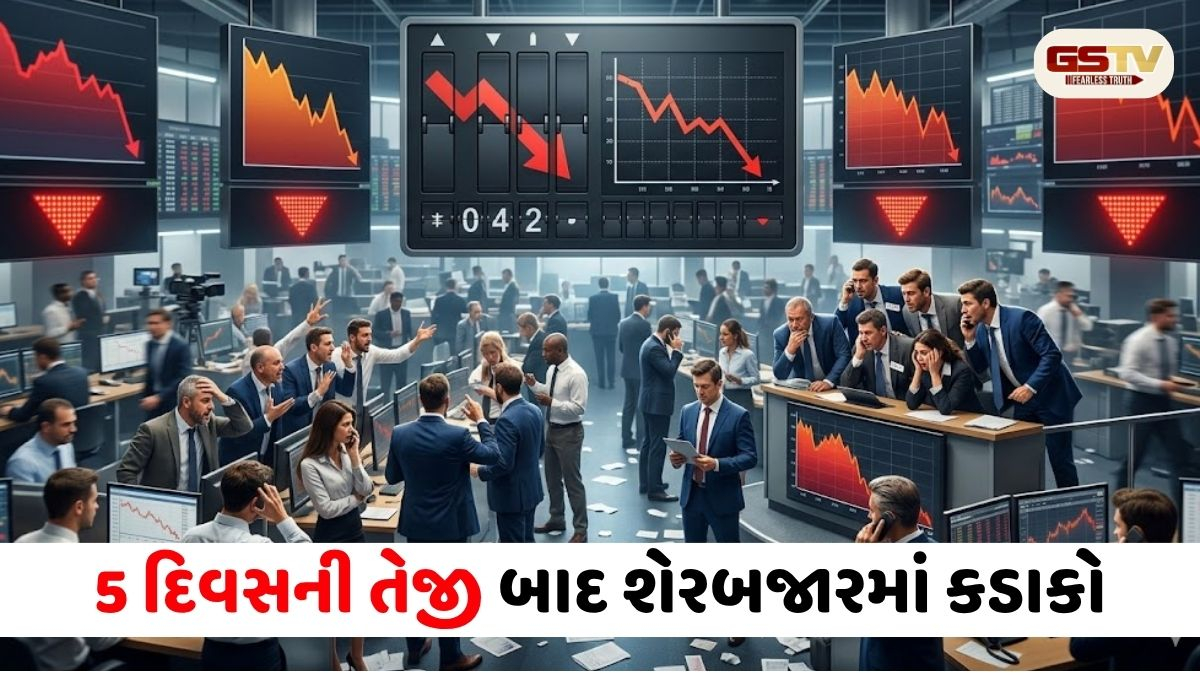 શેરબજારમાં કડાકો: 5 દિવસની તેજી બાદ સેન્સેક્સ 700 પોઈન્ટથી વધુ ગગડ્યો, રોકાણકારોમાં ચિંતા