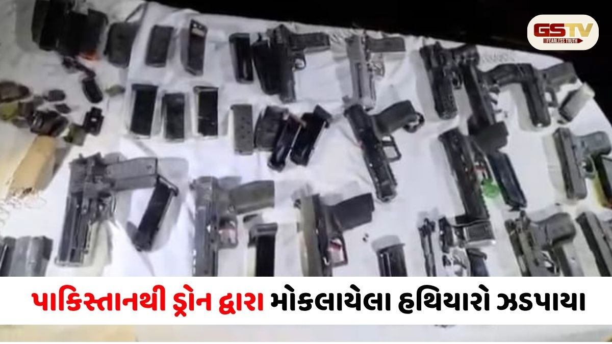 ભારત-પાક બોર્ડર પર કડક કાર્યવાહી: AK-47, 25 પિસ્તોલ અને 368 કારતૂસ સાથે હથિયારોનો મોટો જથ્થો ઝડપાયો