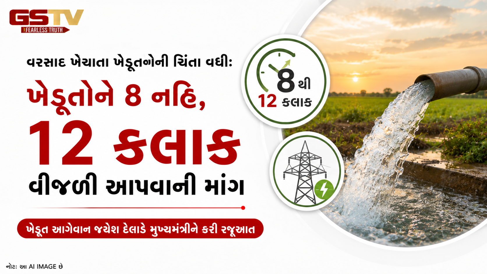 VIDEO: વરસાદ ખેંચાતા ખેડૂતોની મુશ્કેલી,વીજ પુરવઠો ૧૨ કલાક કરવા માંગ