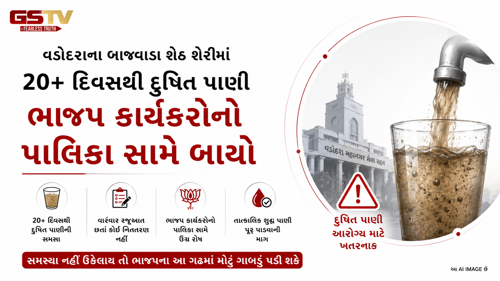 VIDEO : વડોદરાના ભાજપના ગઢમાં જ પાણી મુદ્દે હોબાળો, પાલિકા સામે કાર્યકરો નારાજ