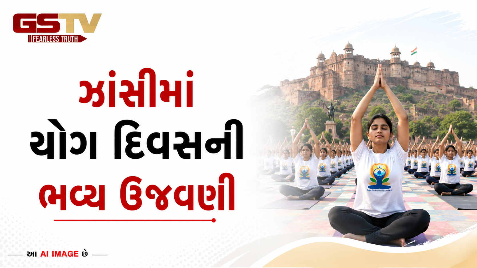 VIDEO: ઝાંસીમાં યોગ દિવસની ભવ્ય ઉજવણી