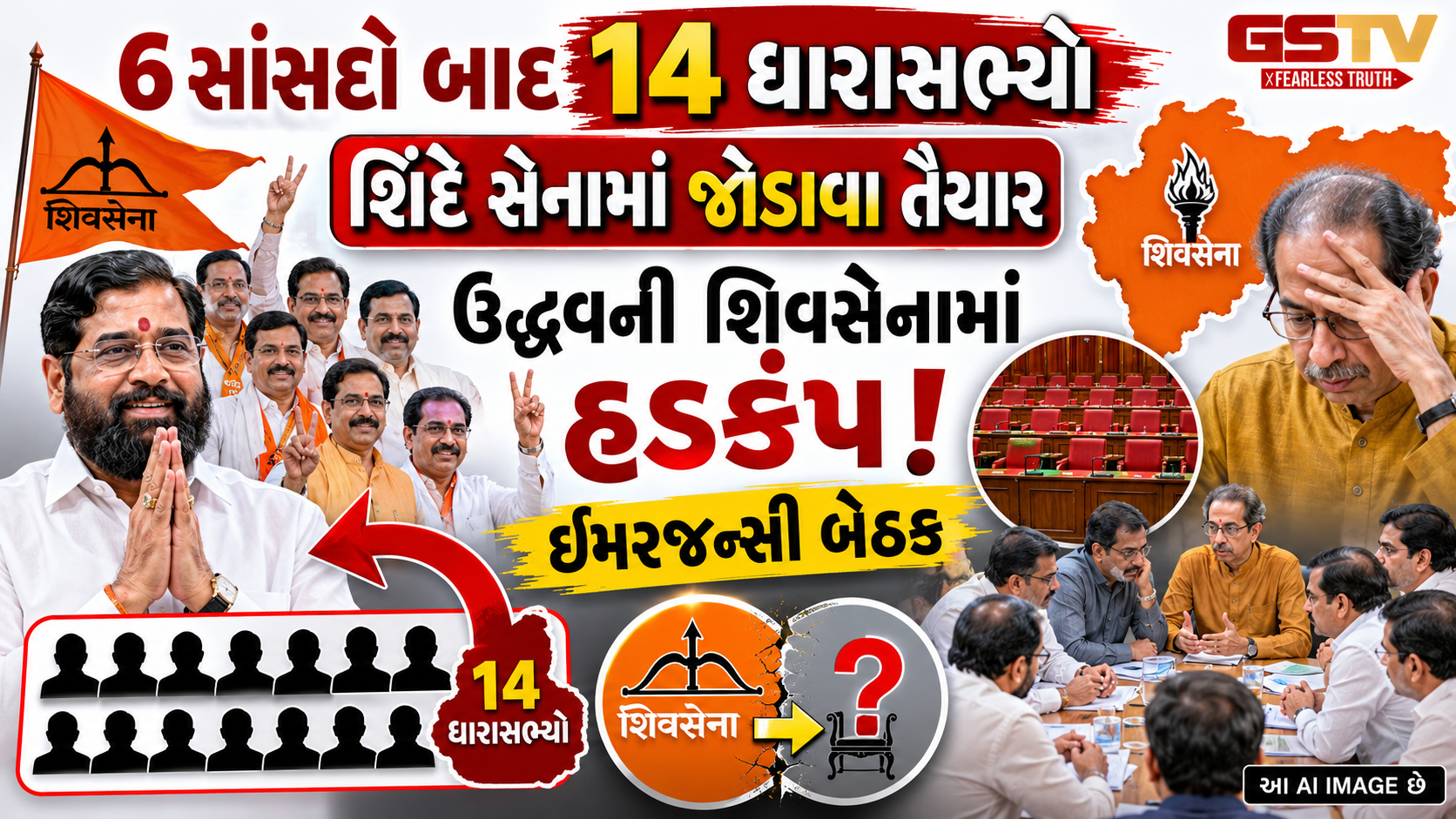મહારાષ્ટ્રમાં ફરી રાજકીય ભૂકંપના સંકેત: ઉદ્ધવ ઠાકરેના 14 ધારાસભ્યો શિંદે જૂથમાં જોડાવા તૈયાર, માતોશ્રીમાં દોડધામ