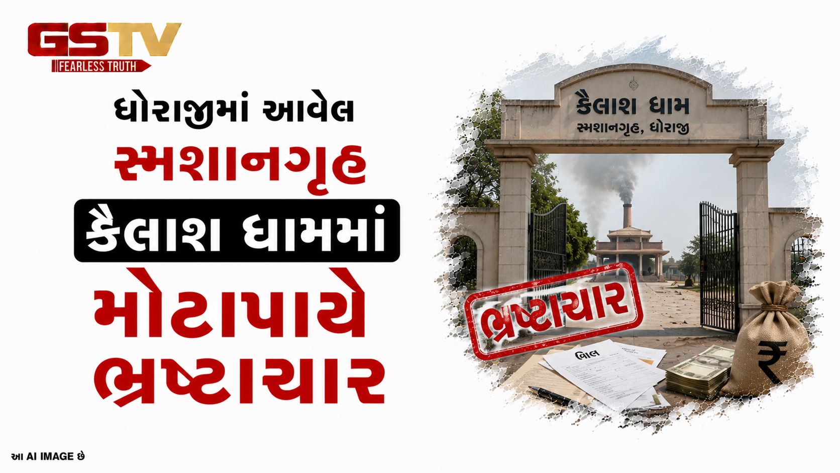 VIDEO: ધોરાજીમાં આવેલ સ્મશાનગૃહ કૈલાશ ધામમાં મોટાપાયે ભ્રષ્ટાચાર