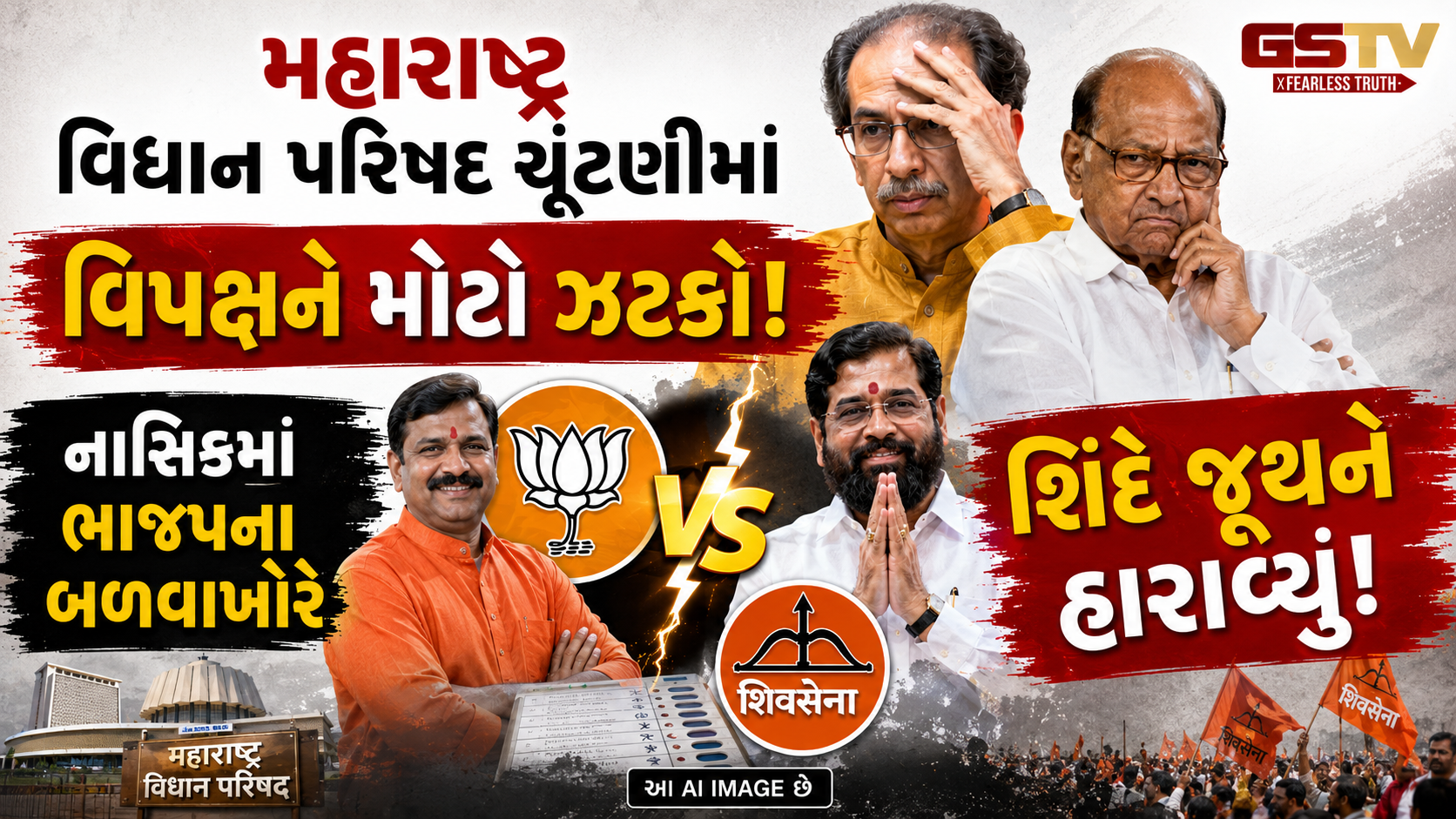 પ્રચાર વિના જ ભાજપના બળવાખોર ઉમેદવારની જીત, વિધાન પરિષદની કુલ 17માંથી 16 બેઠકો પર મહાયુતિનો કબ્જો
