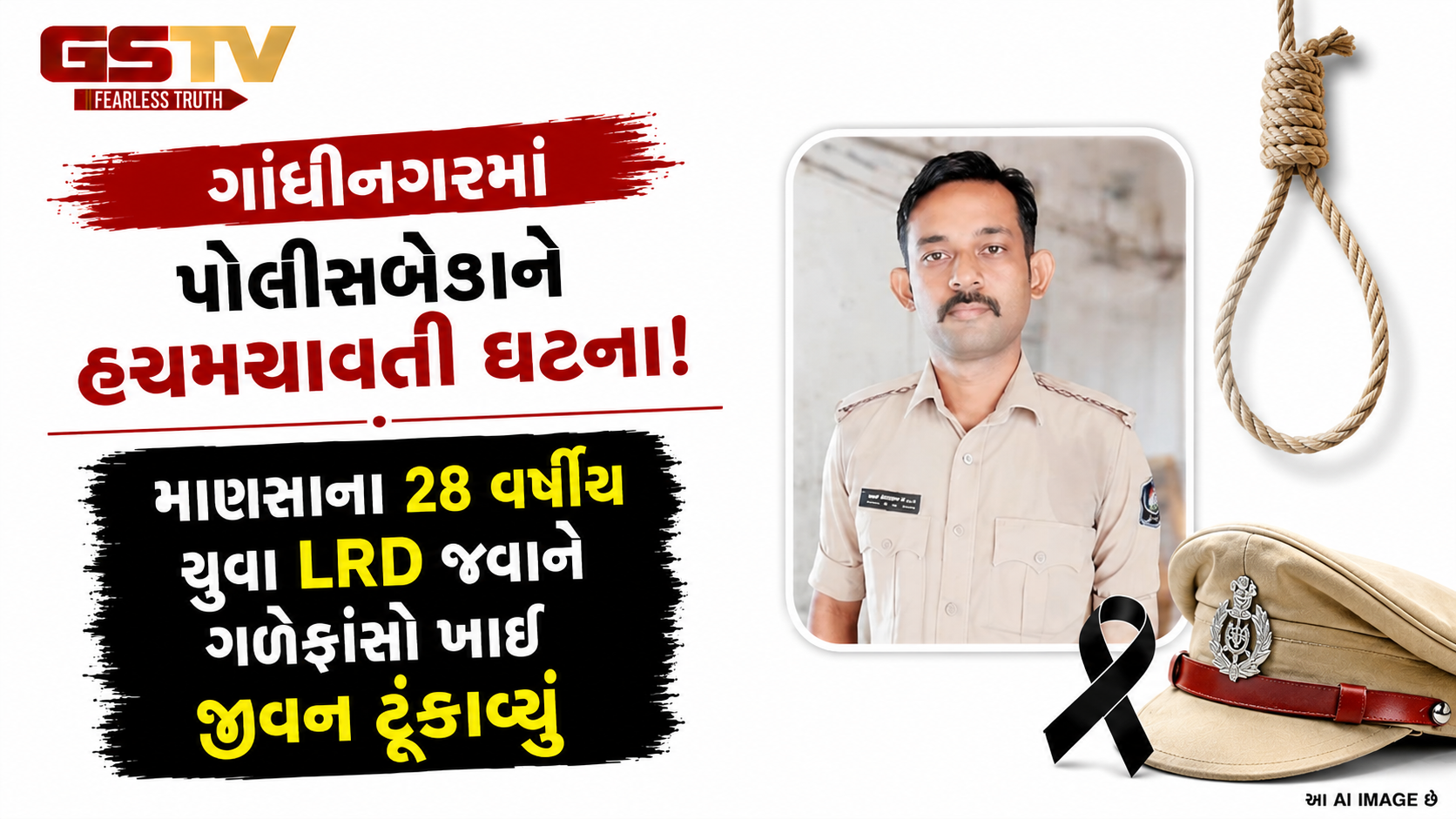 ગાંધીનગરમાં યુવા LRD જવાને ઘરમાં ગળેફાંસો ખાધો, સેક્ટર-7ની ઘટના બાદ વધુ એક કોન્સ્ટેબલનો આપઘાત