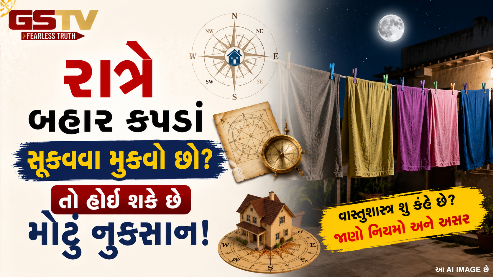 Religion : શું તમે પણ રાત્રે બહાર કપડાં સુકવો છો? આ એક ભૂલ ઘણી સમસ્યાઓનું કારણ બની શકે