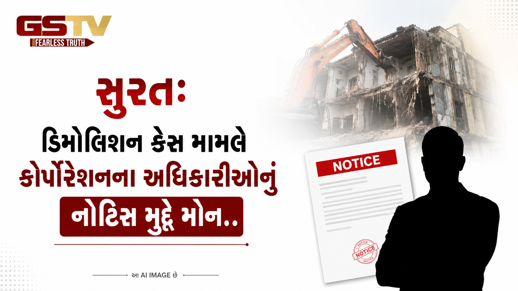 VIDEO: સુરત: ડિમોલિશન કેસ મામલે કોર્પોરેશનના અધિકારીઓનું નોટિસ મુદ્દે મૌન