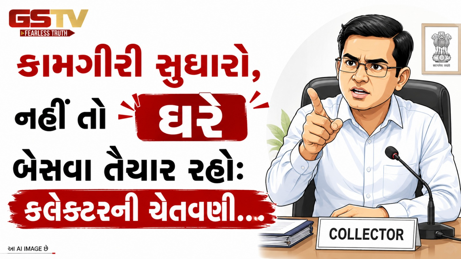 VIDEO:કામગીરી સુધારો, નહીં તો ઘરે બેસવા તૈયાર રહો: કલેક્ટરની ચેતવણી