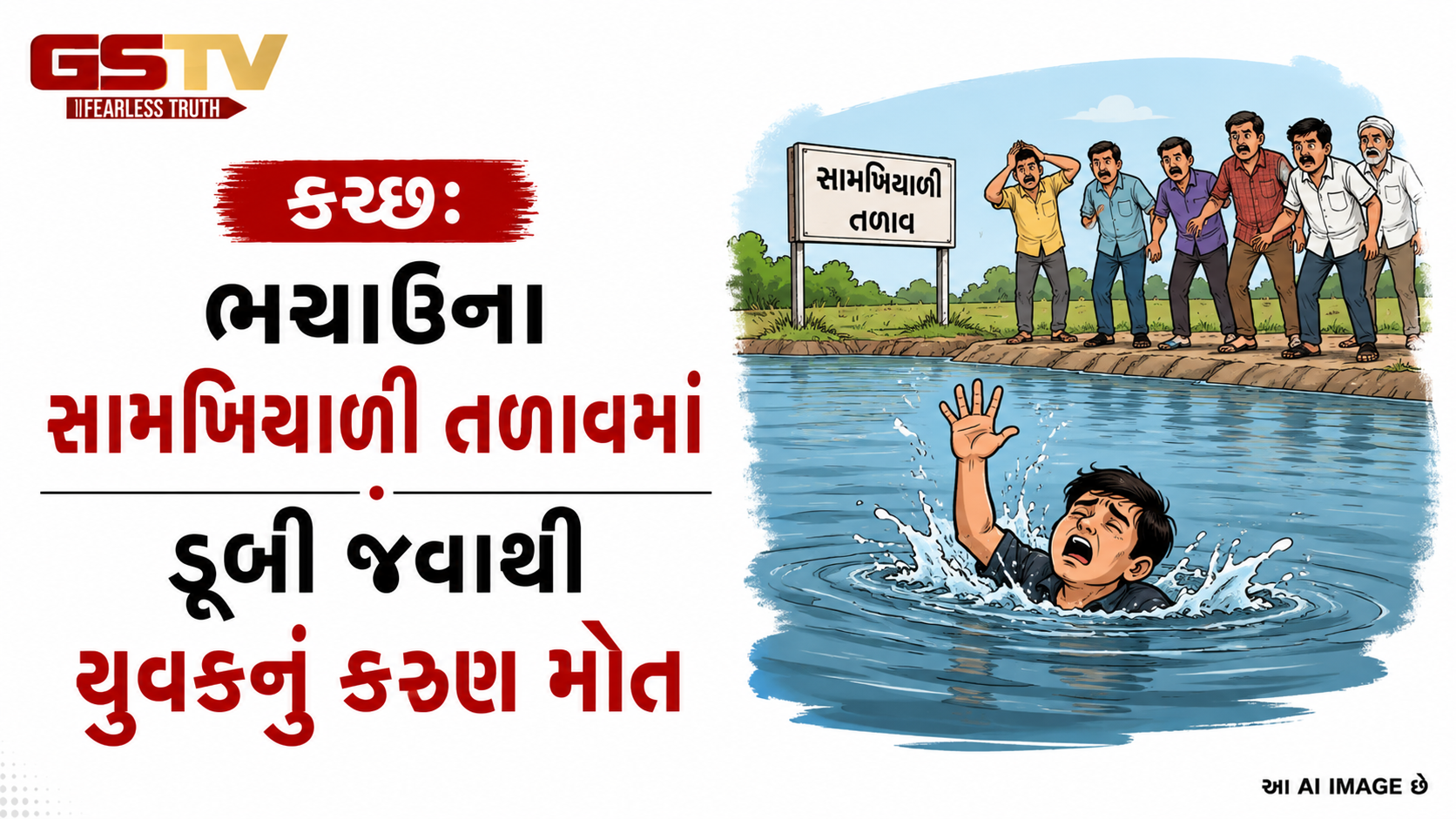 VIDEO: કચ્છઃ ભચાઉના સામખિયાળી તળાવમાં ડૂબી જવાથી યુવકનું કરુણ મોત