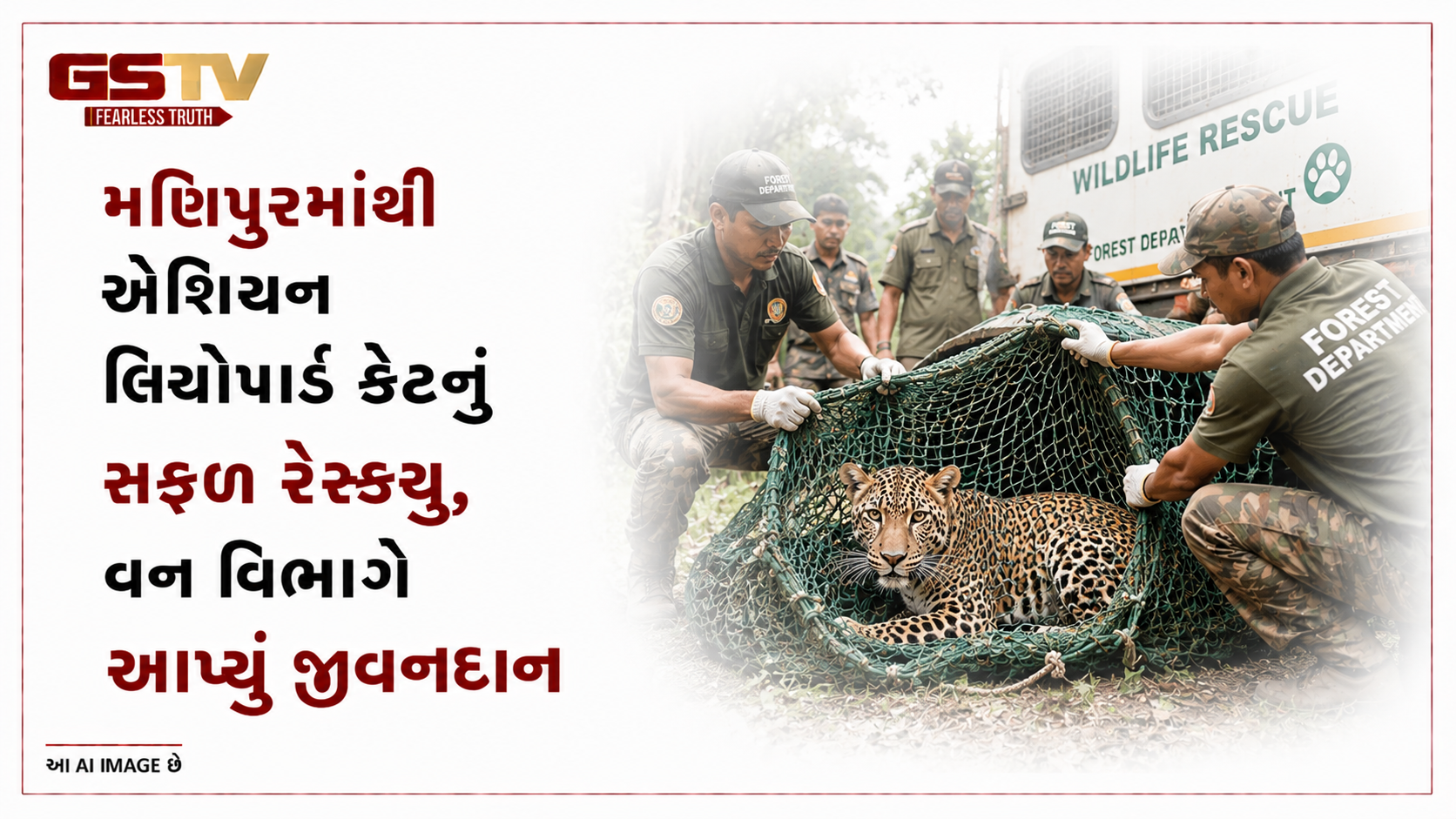 VIDEO : મણિપુરમાંથી એશિયન લિયોપાર્ડ કેટનું સફળ રેસ્ક્યુ, વન વિભાગે આપ્યું જીવનદાન