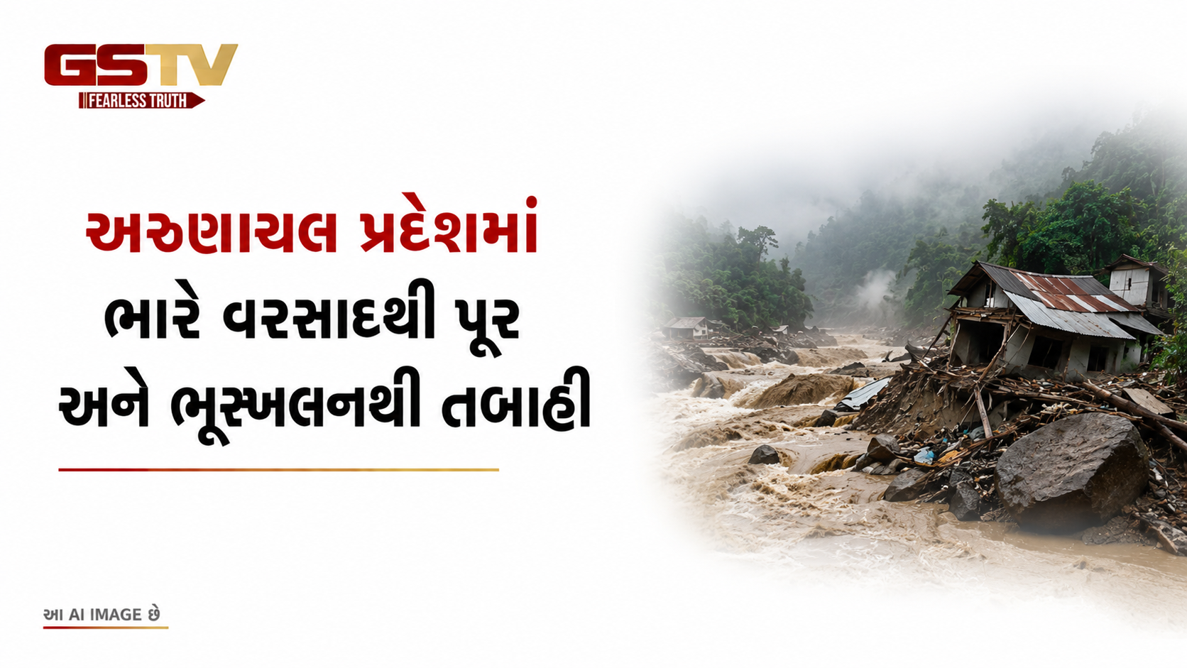 VIDEO: અરુણાચલમાં પૂર: ૧નું મોત, ૪ લાપતા