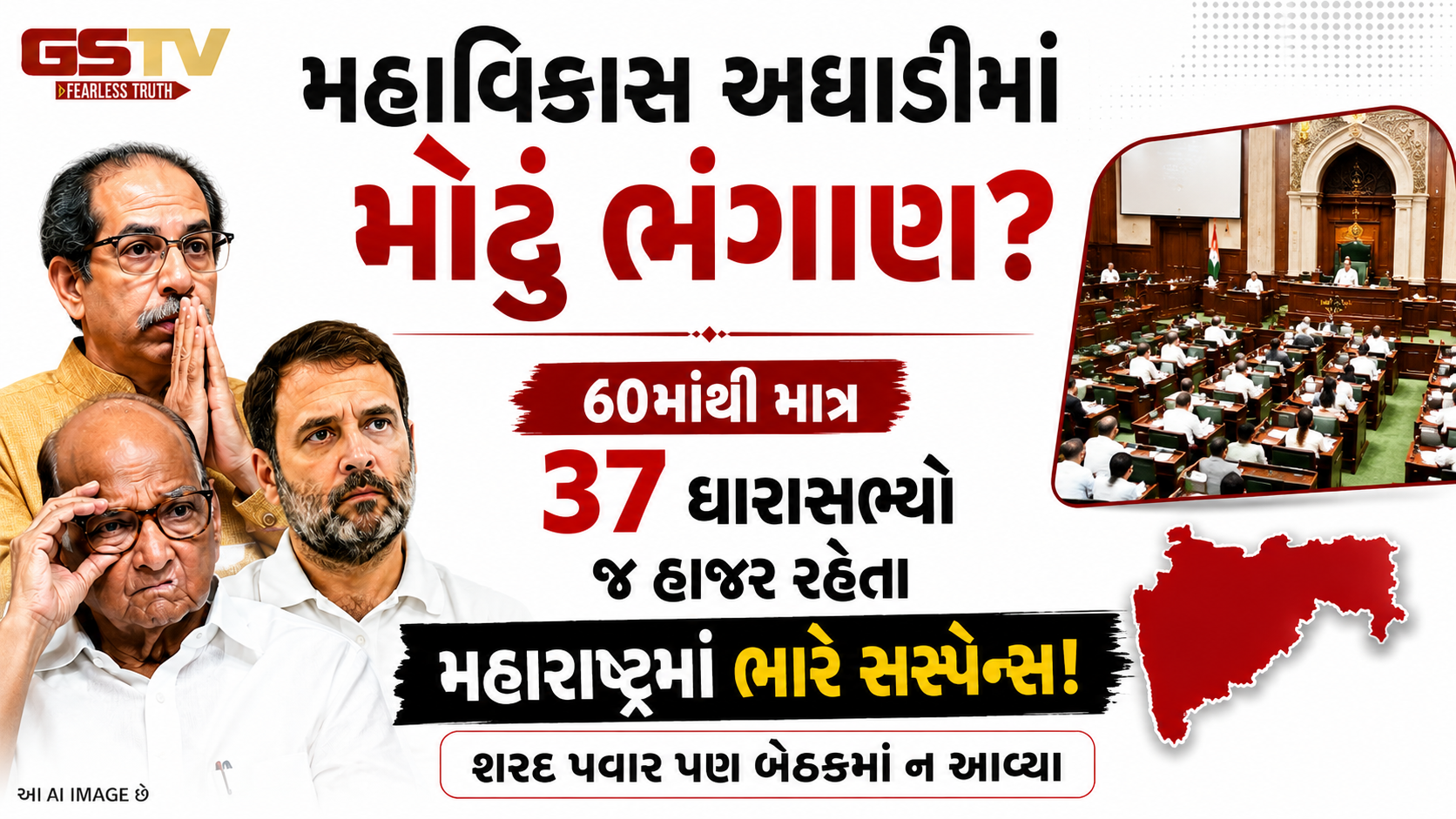 મહારાષ્ટ્રના રાજકારણમાં ભુકંપ: MVAની બેઠકમાંથી 23 ધારાસભ્યો ગાયબ!  ઉદ્ધવ ઠાકરે એકલા પડ્યા?