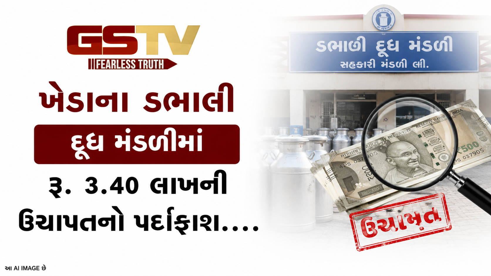 VIDEO: ખેડાના ડભાલી દૂધ મંડળીમાં રૂ. 3.40 લાખની ઉચાપતનો પર્દાફાશ