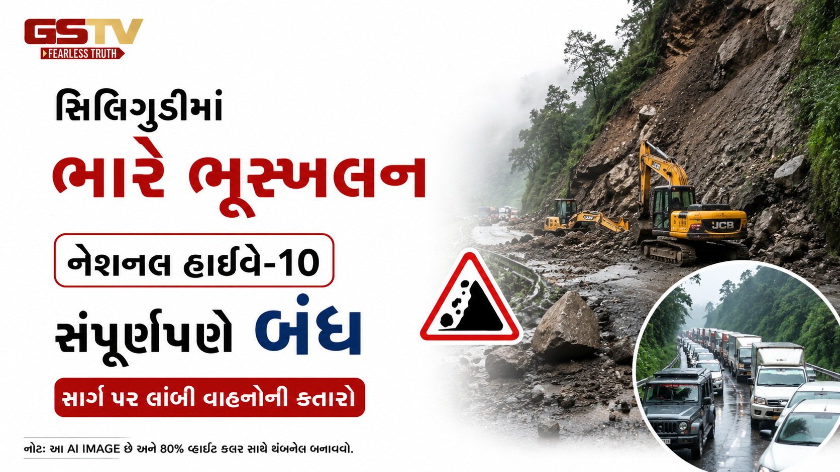 VIDEO : સિલિગુડી: સેવક નજીક NH-10 પર ભૂસ્ખલનને કારણે વાહનવ્યવહાર ખોરવાયો