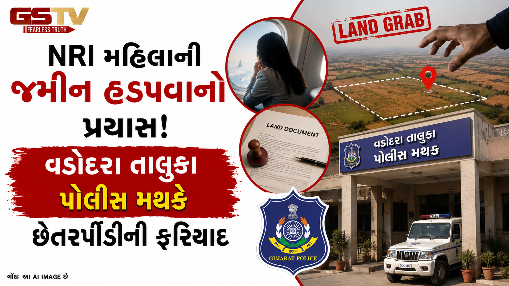 વડોદરામાં જમીન કૌભાંડ: NRI મહિલાની ભાયલીની જમીન બોગસ સહી કરીને અન્યના નામે કરી દેવાતા બિલ્ડરે નોંધાવી ફરિયાદ