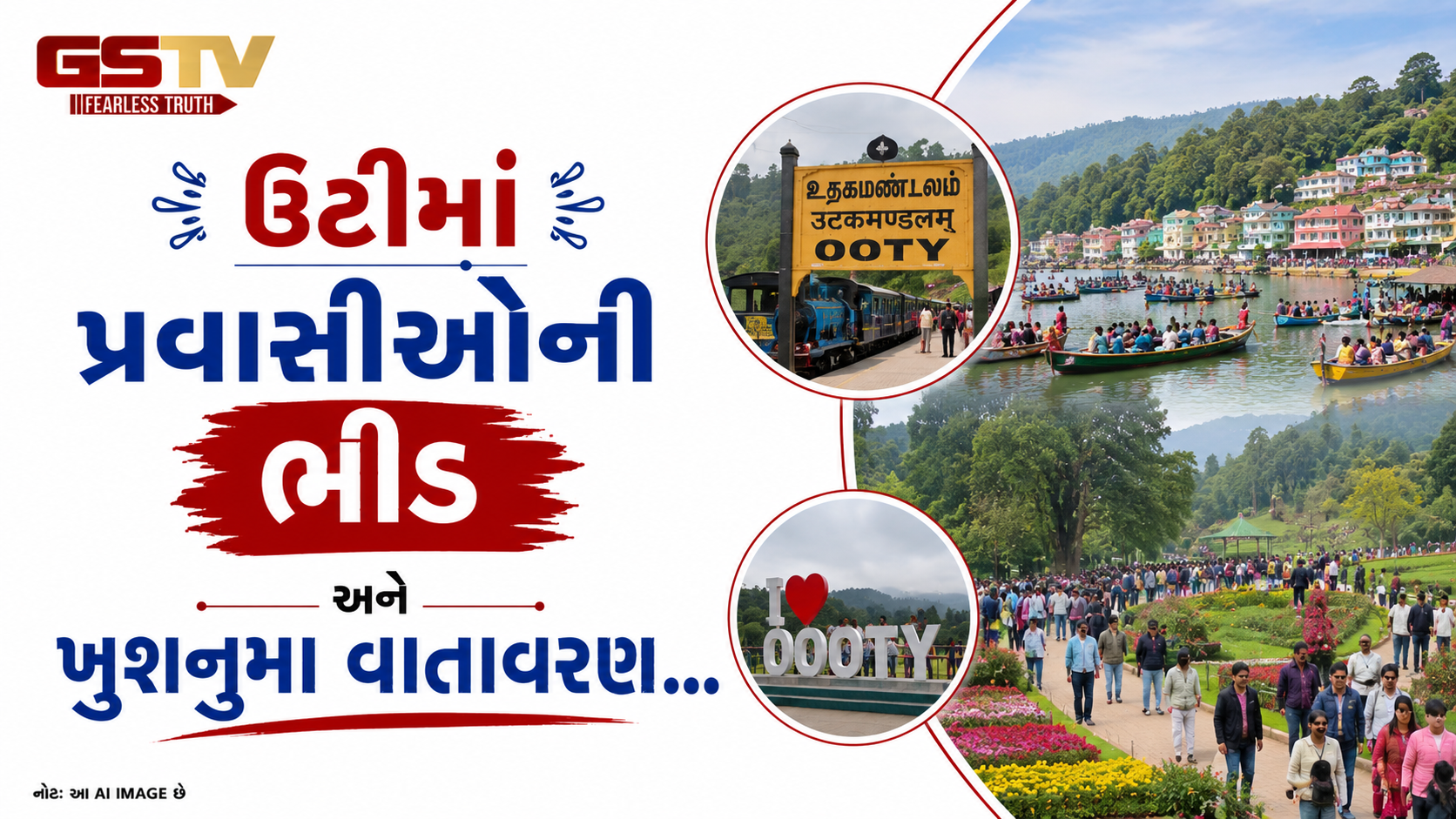 VIDEO:ઉટીમાં પ્રવાસીઓની ભીડ અને ખુશનુમા વાતાવરણ