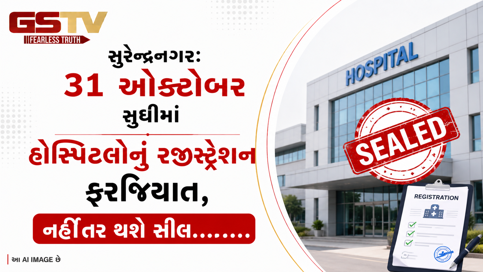 VIDEO:સુરેન્દ્રનગર: ૩૧ ઓક્ટોબર સુધીમાં હોસ્પિટલોનું રજીસ્ટ્રેશન ફરજિયાત, નહીંતર થશે સીલ.