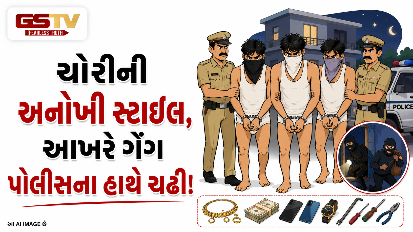 VIDEO:ચોરીની અનોખી સ્ટાઇલ, આખરે ગેંગ પોલીસના હાથે ચઢી