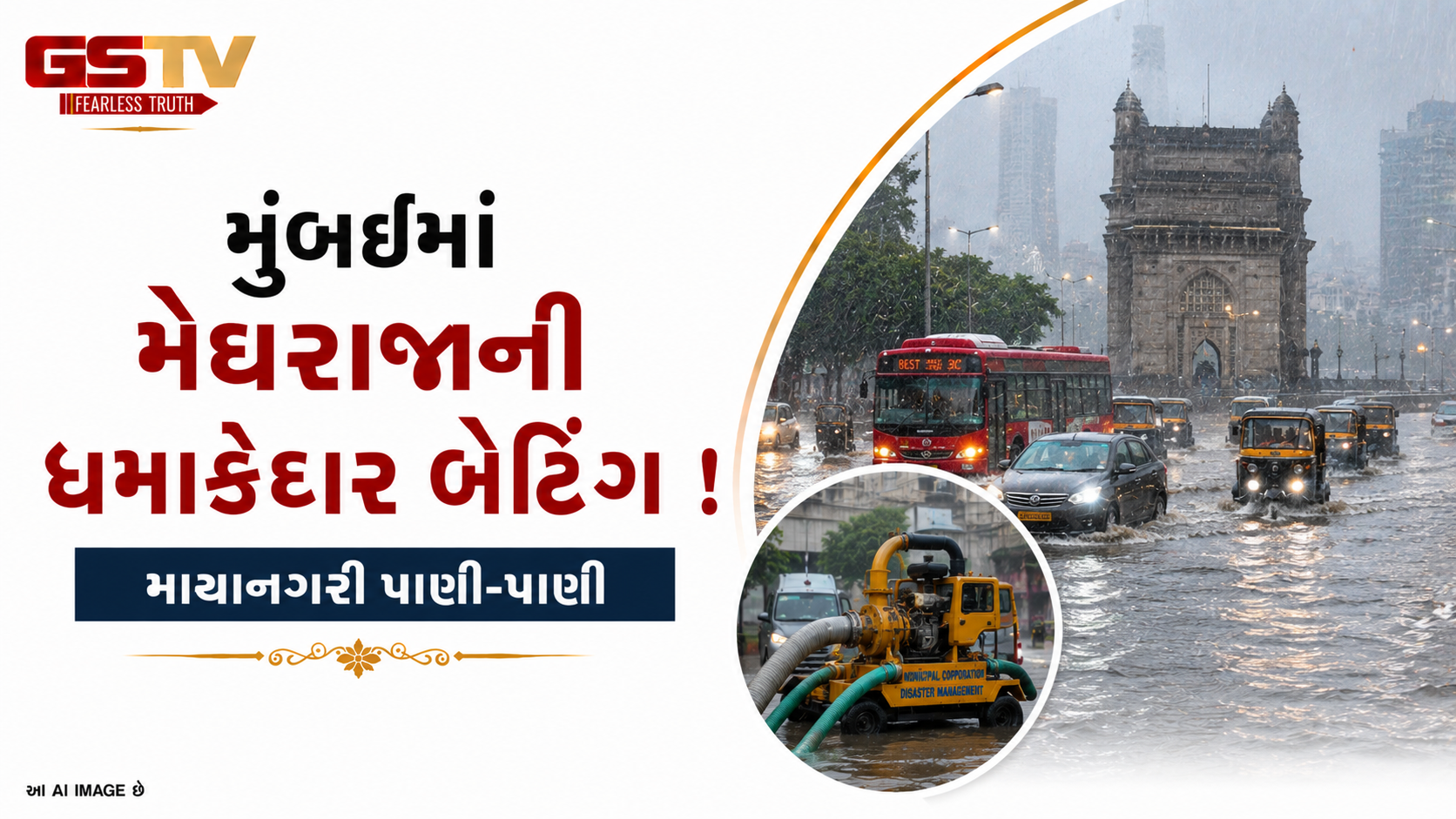 VIDEO : મુંબઈમાં મેઘરાજાની ધમાકેદાર બેટિંગ
