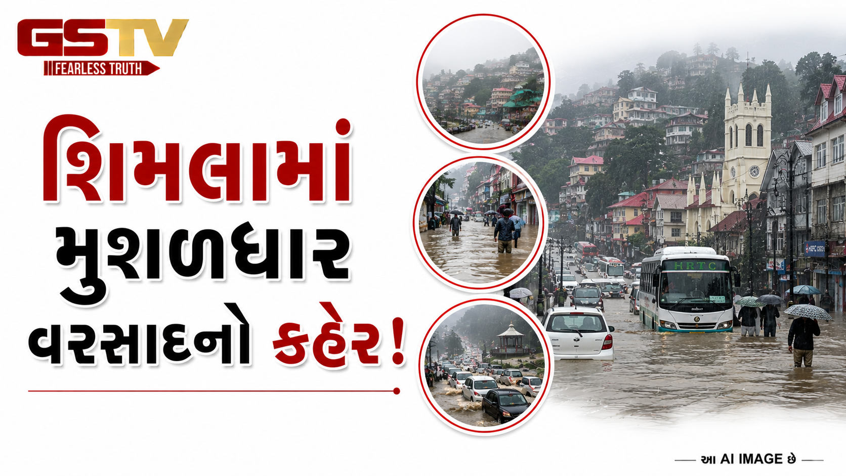 VIDEO:શિમલામાં મુશળધાર વરસાદનો કહેર!