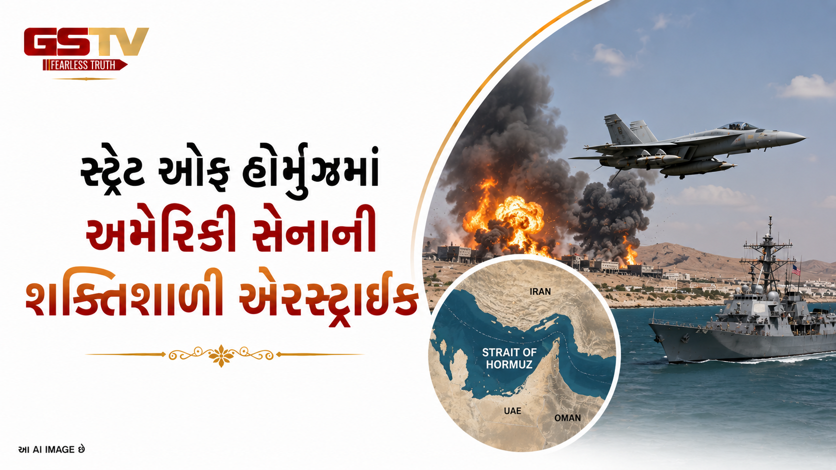 VIDEO : અમેરિકી સેના દ્વારા સ્ટ્રેટ ઓફ હોર્મુઝ પર હુમલો