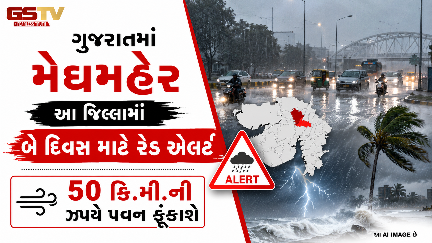 આગામી 5 દિવસ ગુજરાતમાં ગાજવીજ અને તોફાની પવન સાથે તૂટી પડશે વરસાદ