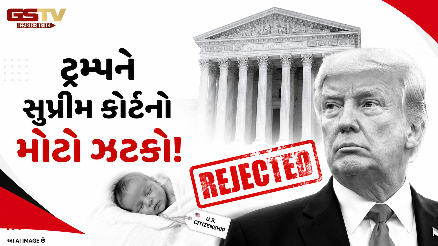 ટ્રમ્પને સુપ્રીમ કોર્ટનો મોટો ઝટકો, અમેરિકામાં જન્મેલા બાળકોને નાગરિકતા યથાવત