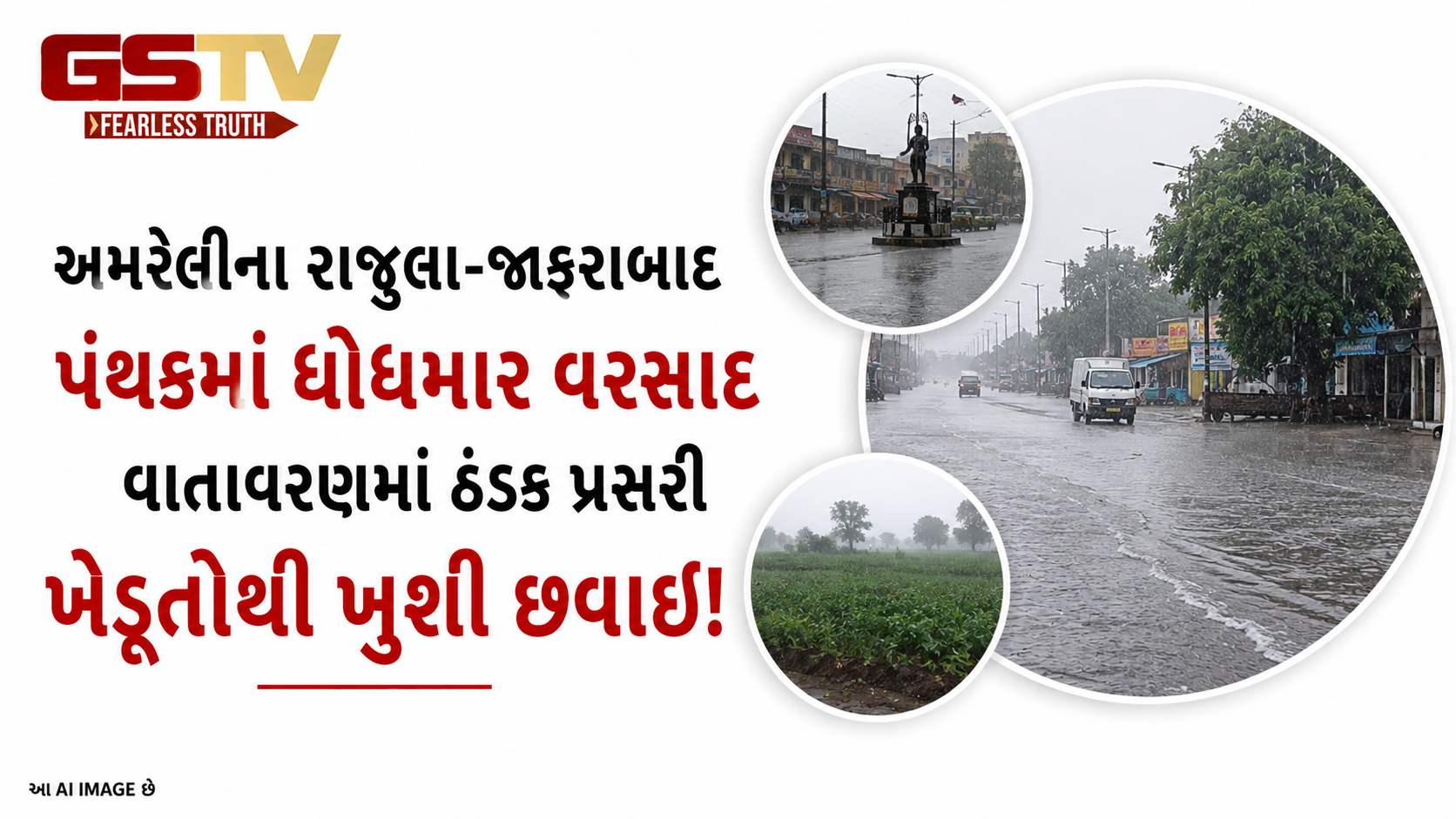 VIDEO : અમરેલીના રાજુલા-જાફરાબાદ પંથકમાં ધોધમાર વરસાદ, રસ્તાઓ પાણી-પાણી