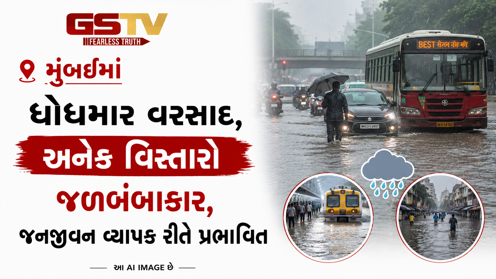 VIDEO: ANDAR NI VAAT/ મુંબઈમાં ધોધમાર વરસાદ, અનેક વિસ્તારો જળબંબાકાર