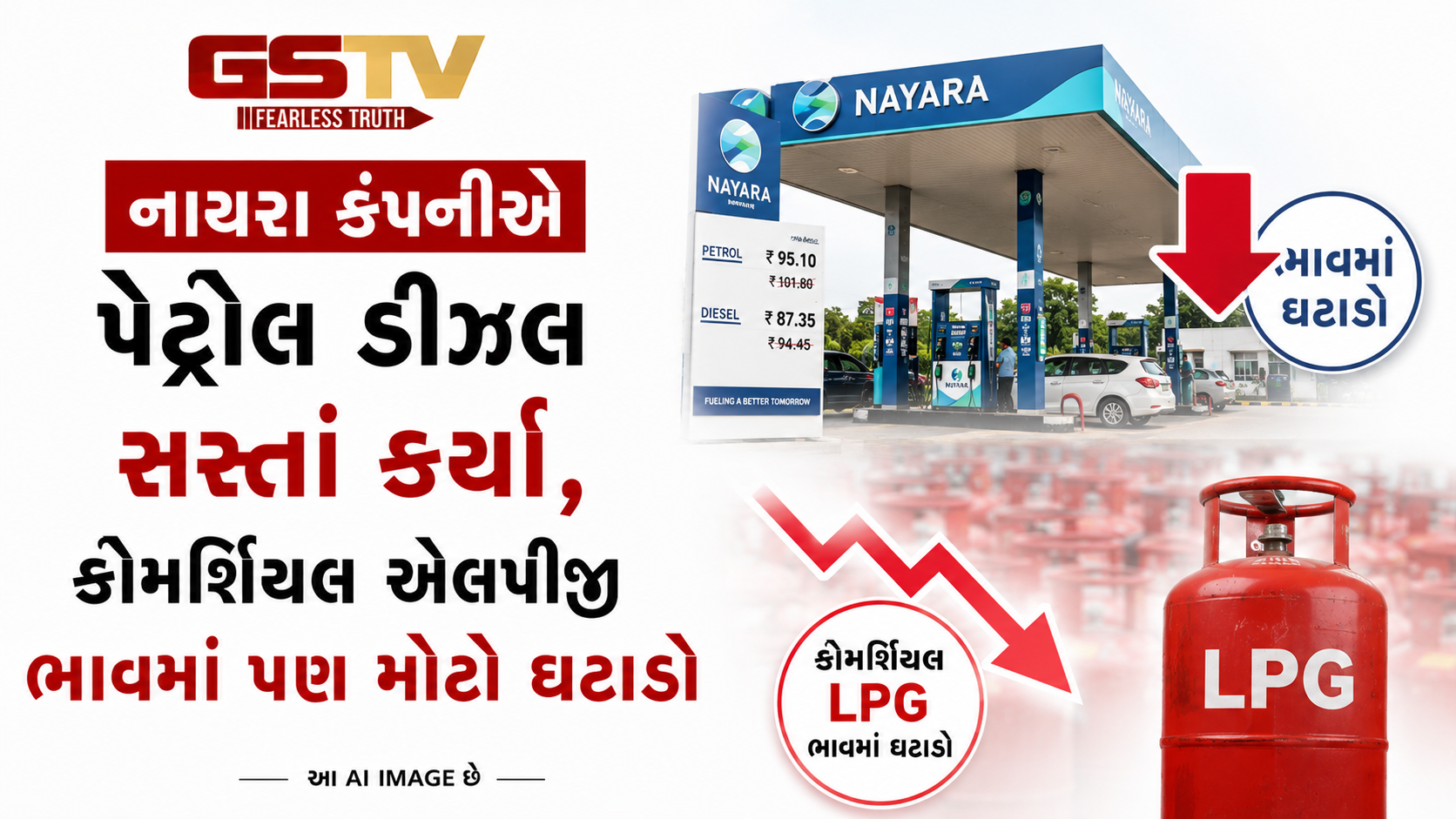 VIDEO: ANDAR NI VAAT/ નાયરા કંપનીએ પેટ્રોલ ડીઝલ સસ્તાં કર્યા, કોમર્શિયલ એલપીજી ભાવમાં પણ મોટો ઘટાડો
