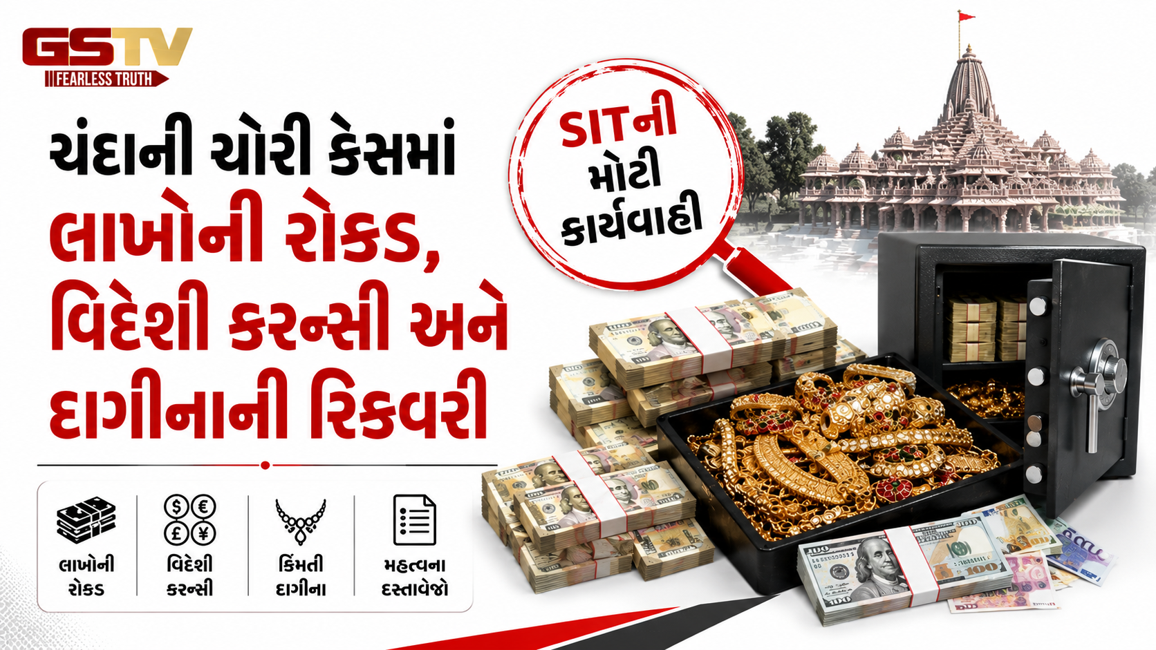રામ મંદિરમાં દાનની ચોરી કેસમાં મોટો ખુલાસો, આરોપીઓના ઘરેથી લાખોની રોકડ-વિદેશી કરન્સી જપ્ત