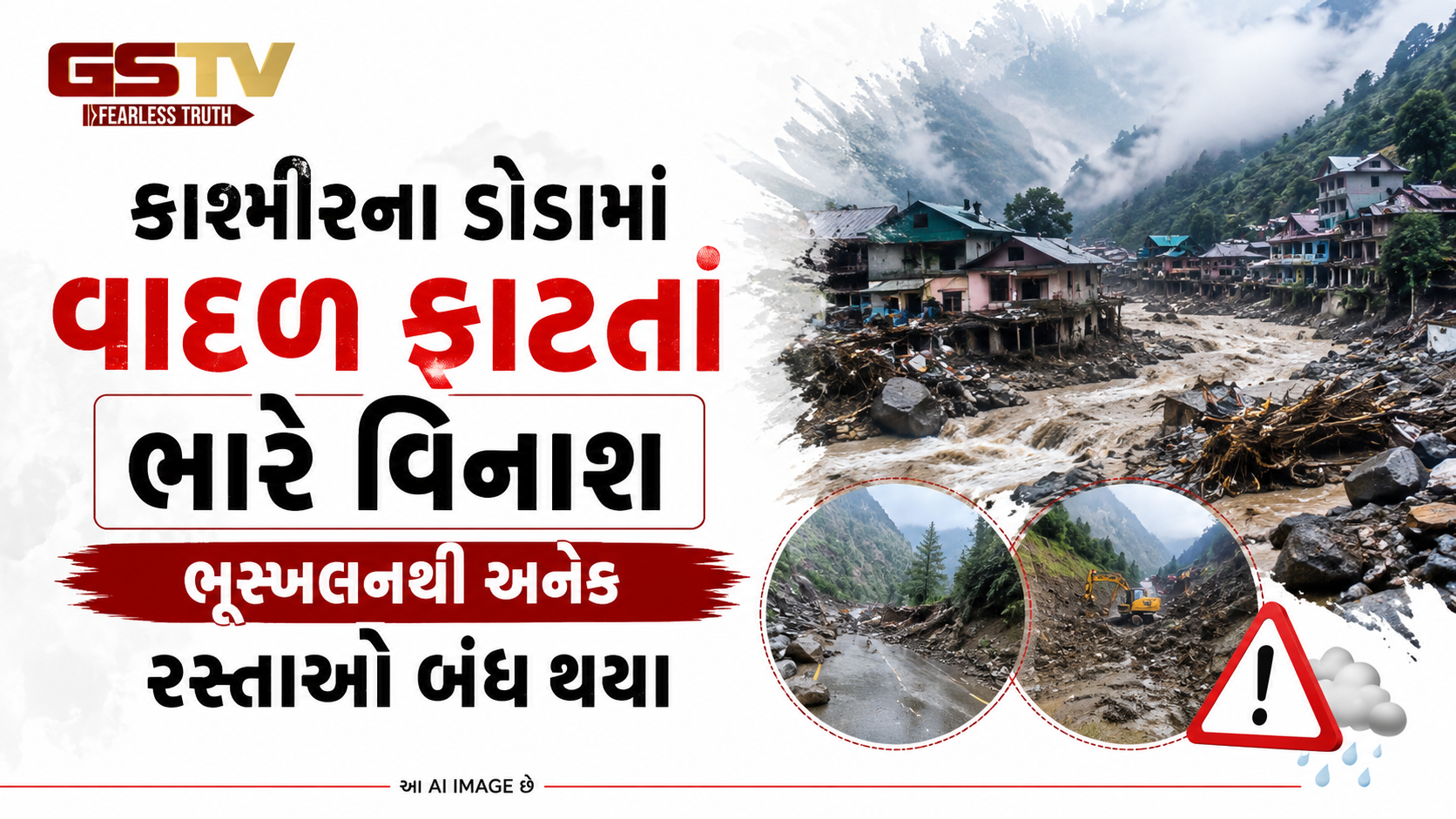 VIDEO: ANDAR NI VAAT/ કાશ્મીરના ડોડામાં વાદળ ફાટતાં ભારે વિનાશ, ભૂસ્ખલનથી અનેક રસ્તાઓ બંધ થયા
