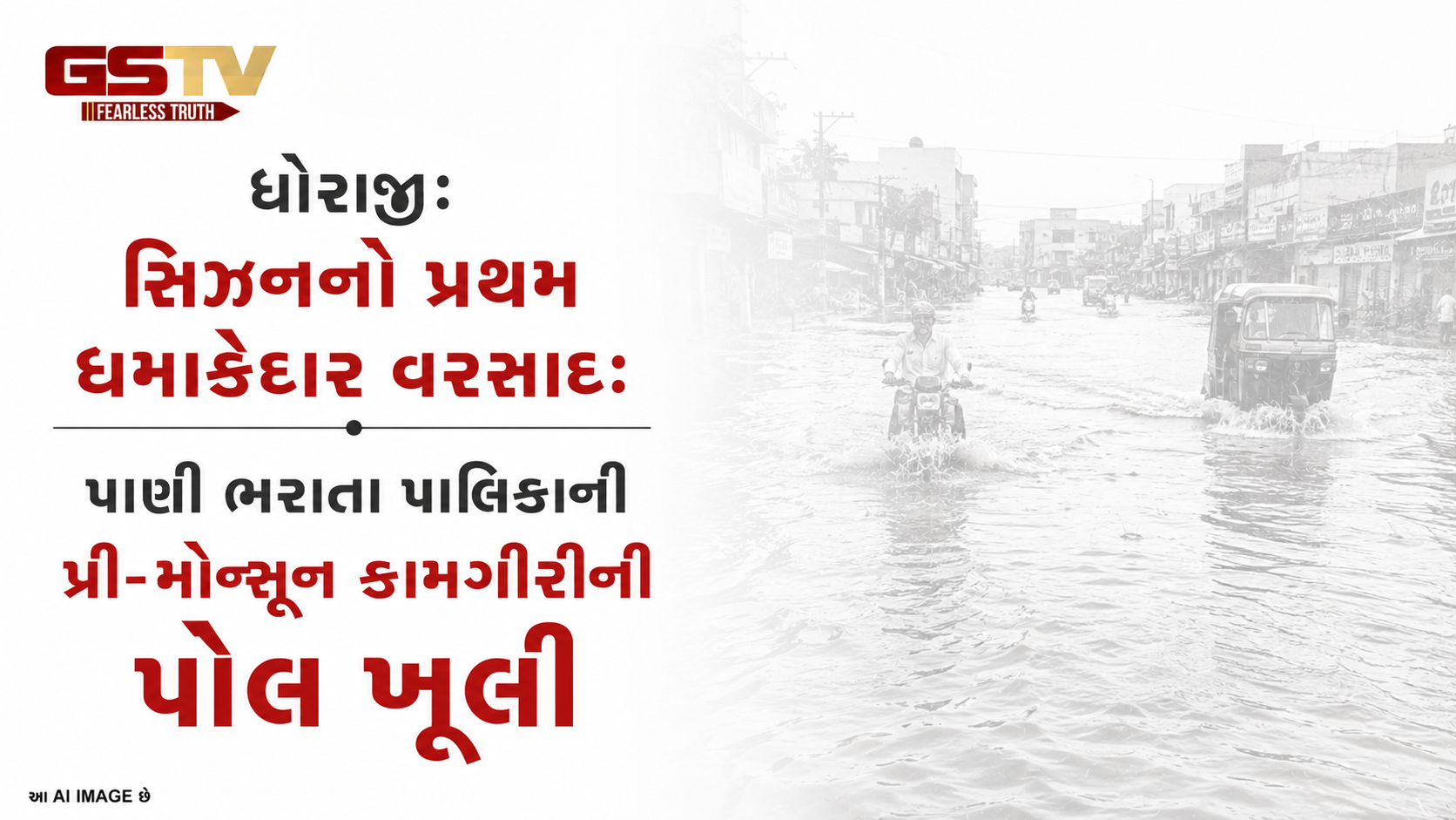 VIDEO: ધોરાજી: સિઝનનો પ્રથમ ધમાકેદાર વરસાદ: પાણી ભરાતા પાલિકાની પ્રી-મોન્સૂન કામગીરીની પોલ ખુલી