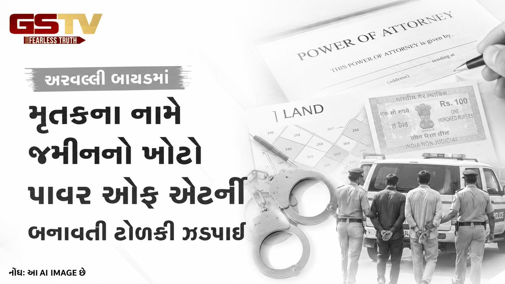 VIDEO: અરવલ્લી: બાયડમાં મૃતકના નામે જમીનનો ખોટો પાવર ઓફ એટર્ની બનાવતી ટોળકી ઝડપાઈ
