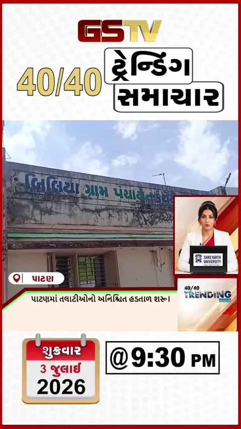 VIDEO: NEWS 40-40/પાટણમાં તલાટીઓની અનિશ્ચિત હડતાળ શરૂ,રાજકોટમાં ટોઇંગ કર્મચારીઓની દાદાગીરી