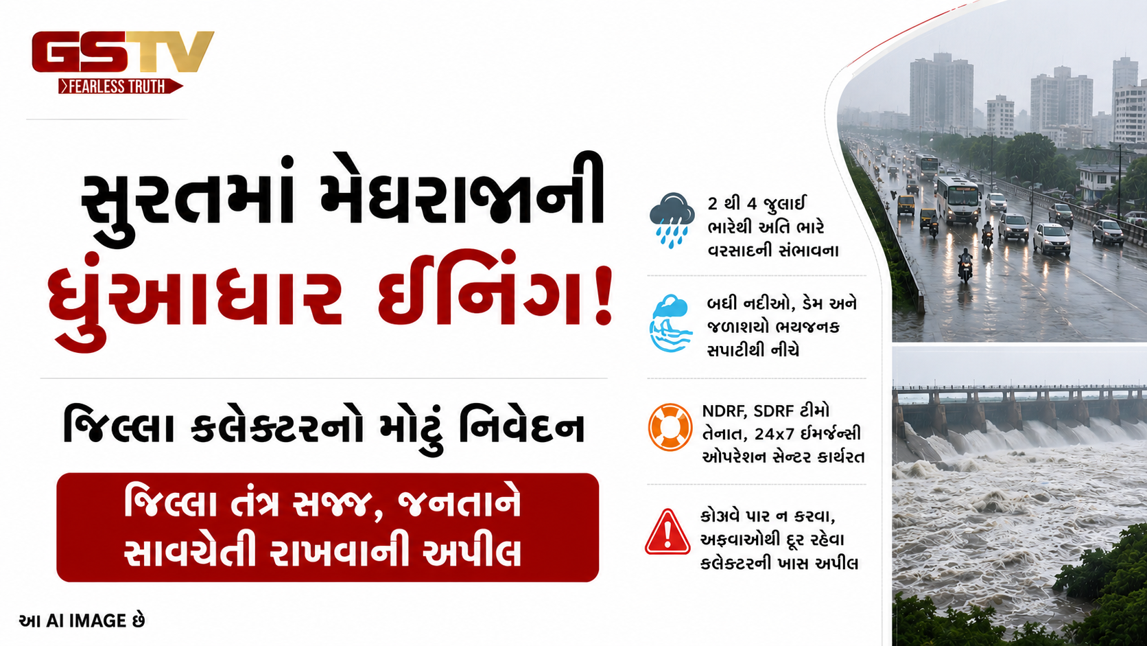 VIDEO: આભ આફત કે આશીર્વાદ? દક્ષિણ ગુજરાતમાં મેઘરાજાની ધુઆંધાર બેટિંગ, સુરત તંત્ર એલર્ટ!