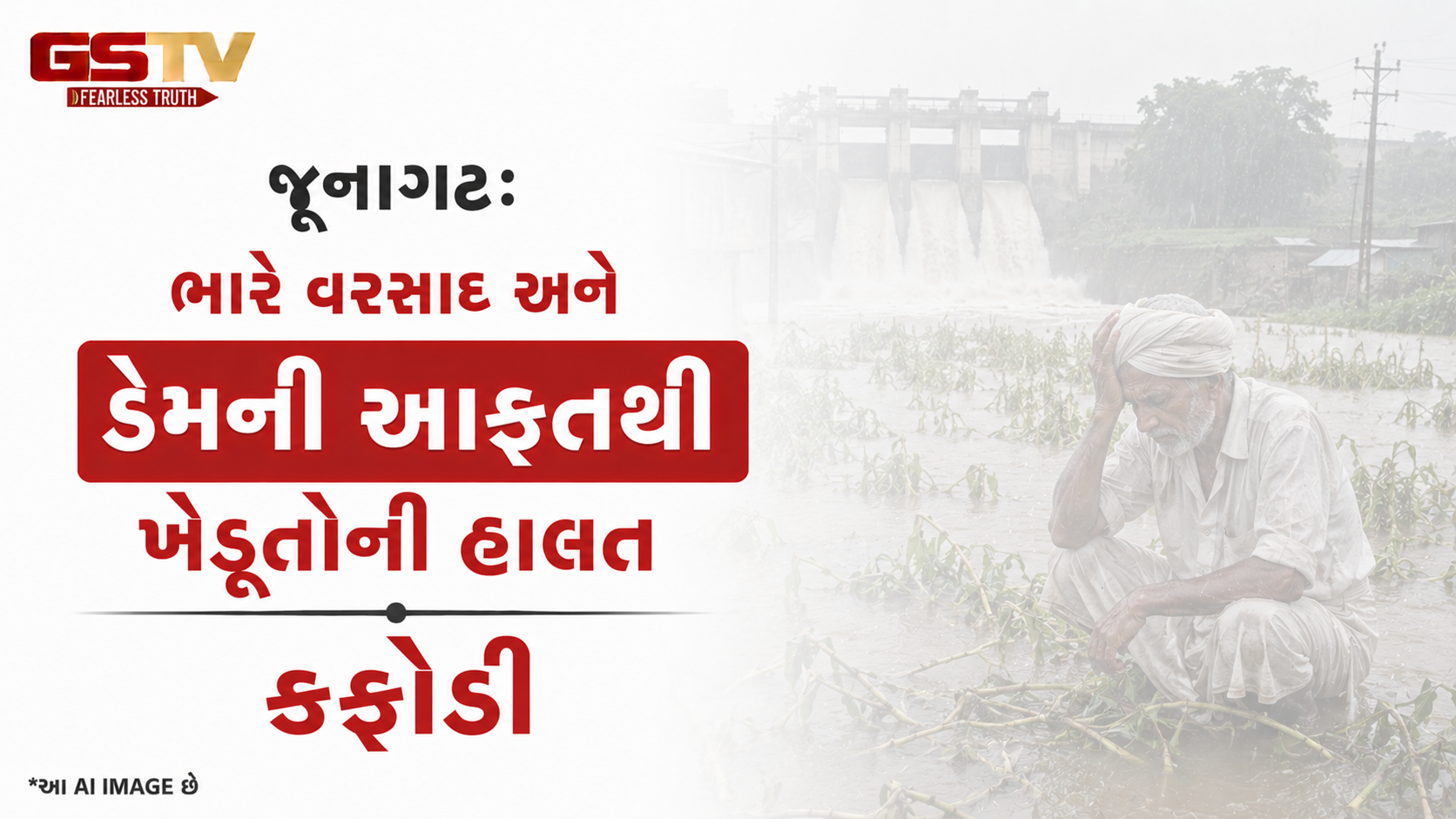 VIDEO: જૂનાગઢ: ભારે વરસાદ અને ડેમની આફતથી ખેડૂતોની હાલત કફોડી