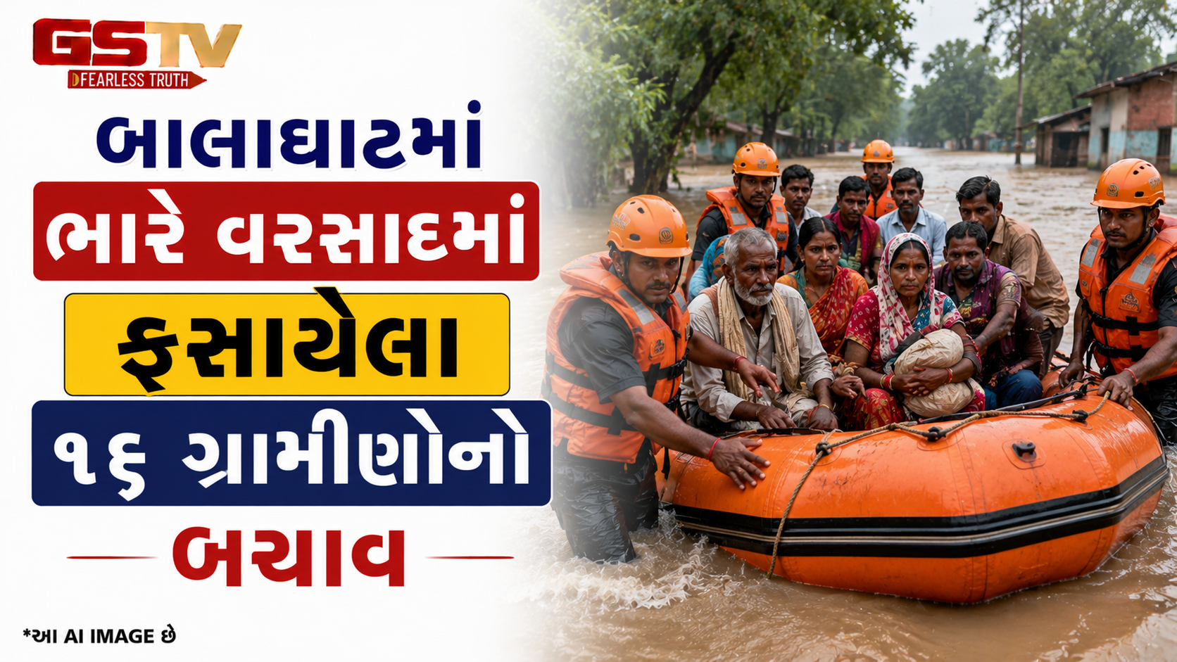 VIDEO: બાલાઘાટમાં ભારે વરસાદમાં ફસાયેલા ૧૬ ગ્રામીણોનો બચાવ