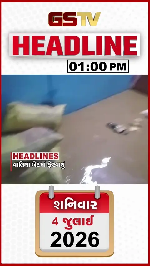 VIDEO: HEADLINE 01.00 PM / પાટણમાં ચારેબાજુ પાણી પાણી, વાલિયા બેટમાં ફેરવાયું