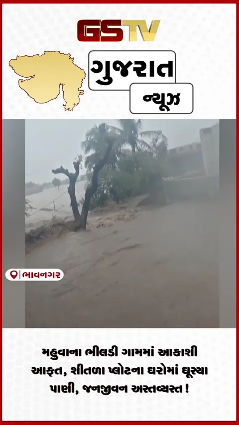 VIDEO: મહુવાના ભીલડી ગામમાં આકાશી આફત, શીતળા પ્લોટના ઘરોમાં ઘૂસ્યા પાણી, જનજીવન અસ્તવ્યસ્ત!