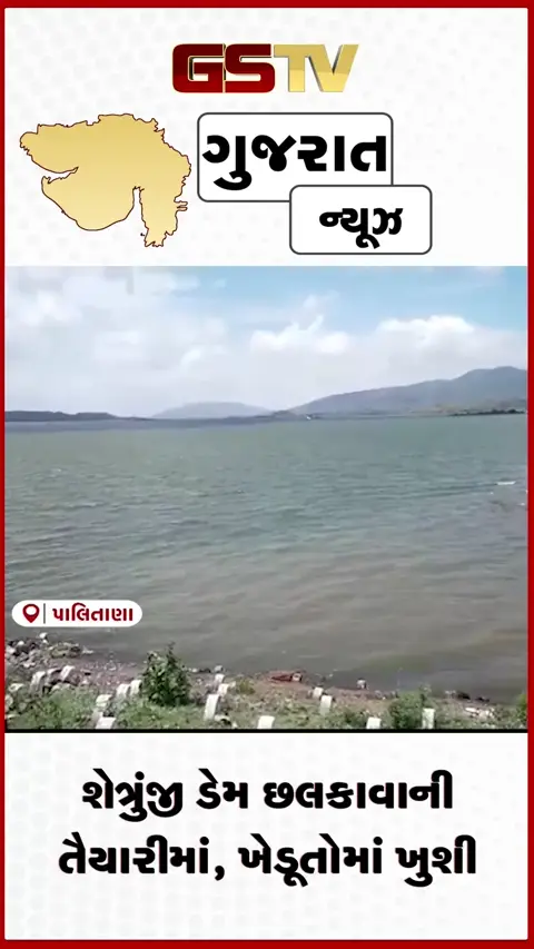 VIDEO: પાલીતાણાના શેત્રુંજી ડેમમાં નવા નીરની ધૂમ આવક! ડેમની સપાટી ૨૪ ફૂટને પાર, ખેડૂતોમાં આનંદ