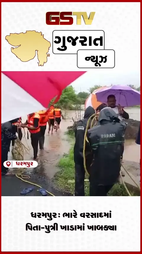 VIDEO: વલસાડ: ધરમપુરમાં કરુણ ઘટના, પિતા-પુત્રી પાણીમાં ખાબક્યા