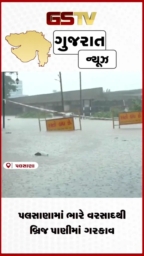 VIDEO: પલસાણામાં 15 ઈંચથી વધુ વરસાદ, બલેશ્વર ગામ સંપર્ક વિહોણું, અનેક માર્ગો બંધ