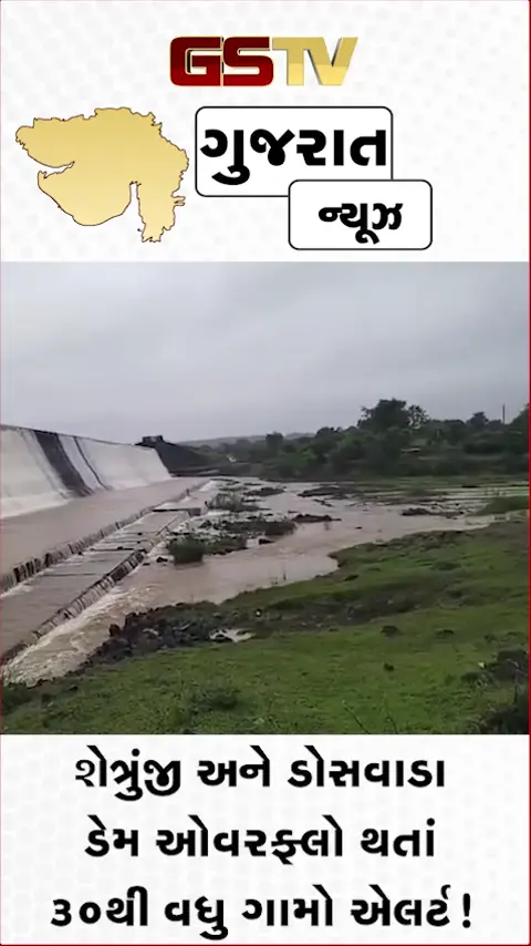 VIDEO: શેત્રુંજી અને ડોસવાડા ડેમ ઓવરફ્લો થતાં 30થી વધુ ગામો એલર્ટ!