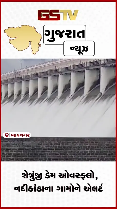 VIDEO: ભાવનગરમાં મેઘમહેર: શેત્રુંજી ડેમ ઓવરફ્લો, નદીકાંઠાના ગામોને એલર્ટ