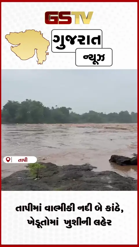 VIDEO: તાપીમાં વાલ્મિકી નદી બે કાંઠે, ખેડૂતોમાં ખુશીની લહેર