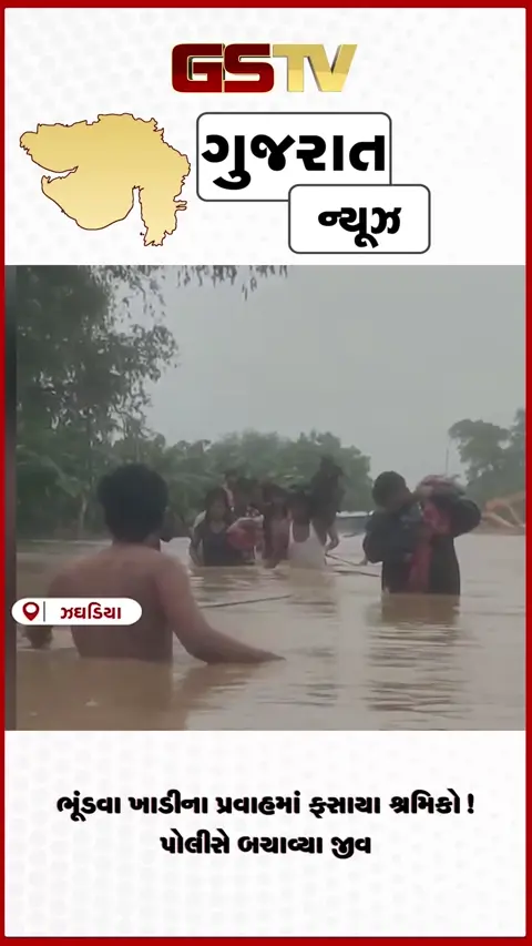 VIDEO: ભરૂચમાં મેઘતાંડવ: ખાડીમાં પૂર આવતા શ્રમિકો ફસાયા, રાજપારડી પોલીસના જાંબાઝ કોન્સ્ટેબલે જીવના જોખમે કર્યું દિલધડક રેસ્ક્યુ!