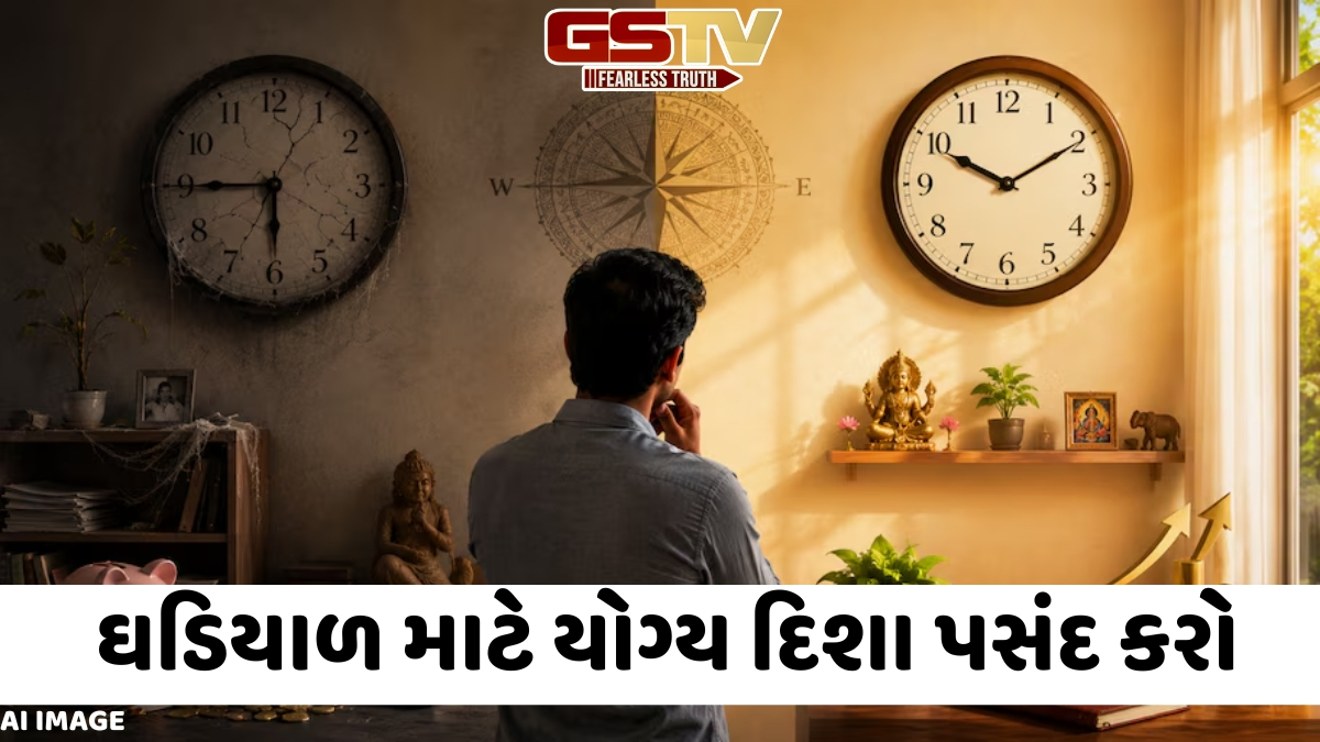 વાસ્તુ મુજબ ઘરમાં ઘડિયાળ ક્યાં લગાવવી શુભ? જાણો સાચી દિશા, યોગ્ય સમય અને મહત્વના નિયમો