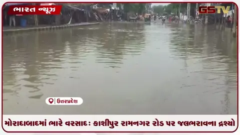 VIDEO: મોરાદાબાદમાં ભારે વરસાદ: કાશીપુર રામનગર રોડ પર જલભરાવના દ્રશ્યો