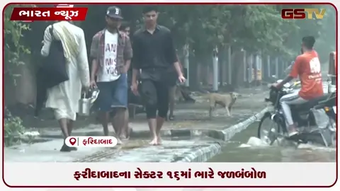 VIDEO: ફરીદાબાદના સેક્ટર ૧૬માં ભારે જળબંબોળ